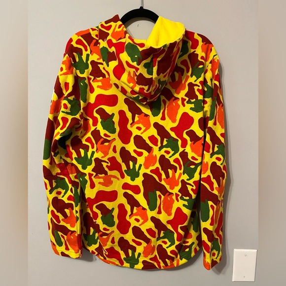 Adidas X NERD Pharrell Williams Champ Yellow Camo ERG Glo Hoodie Size Medium - Picture 8 of 8